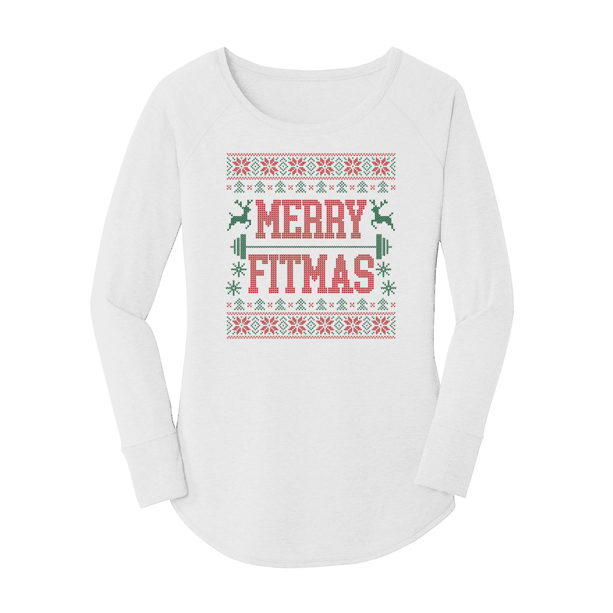 Womens X-Small White Long Sleeve Tunic Tee