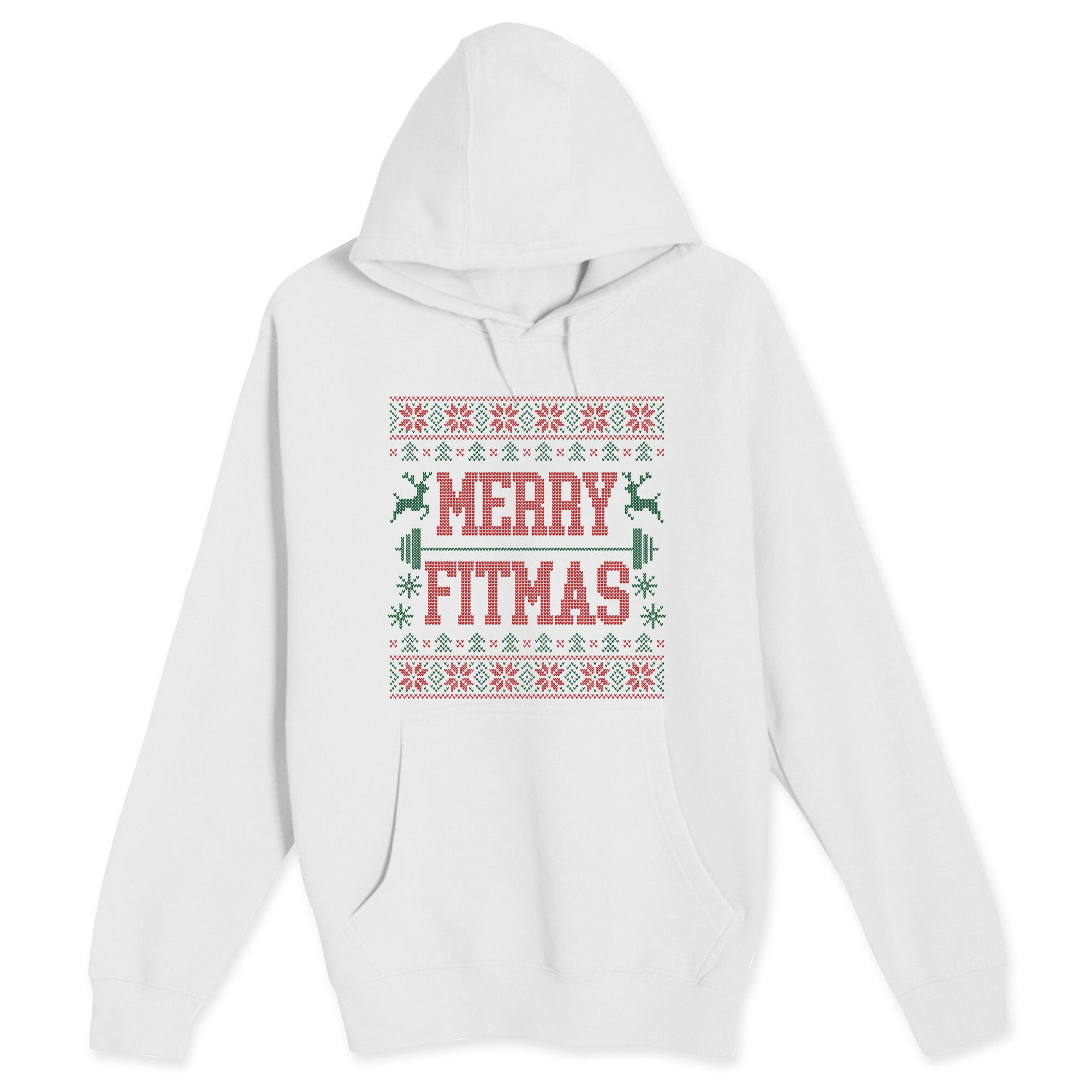 Unisex Small White Pullover Hooded Sweatshirt