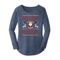 Womens X-Small Navy Heather Long Sleeve Tunic Tee