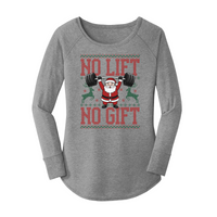 Womens X-Small Grey Long Sleeve Tunic Tee