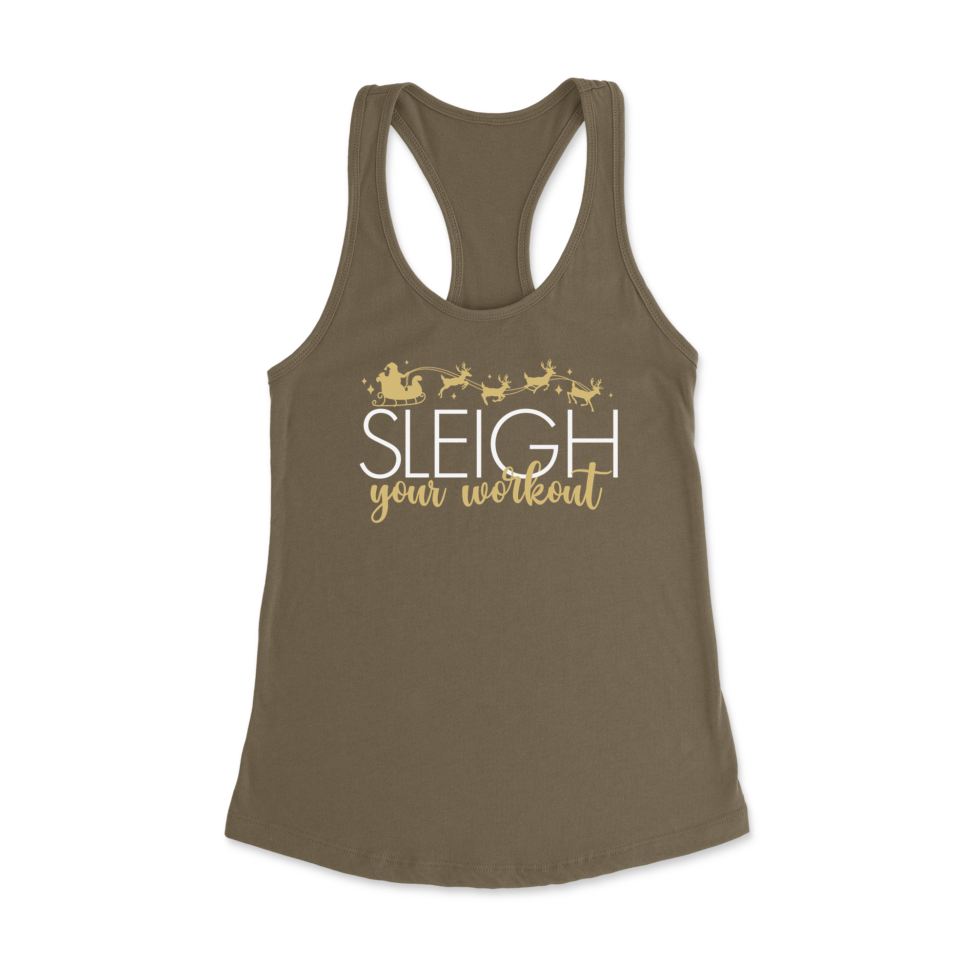 Womens X-Small Military Green Style_Tank Top