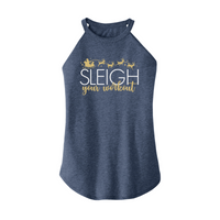 Womens X-Small Navy Heather Rocker Tank Top