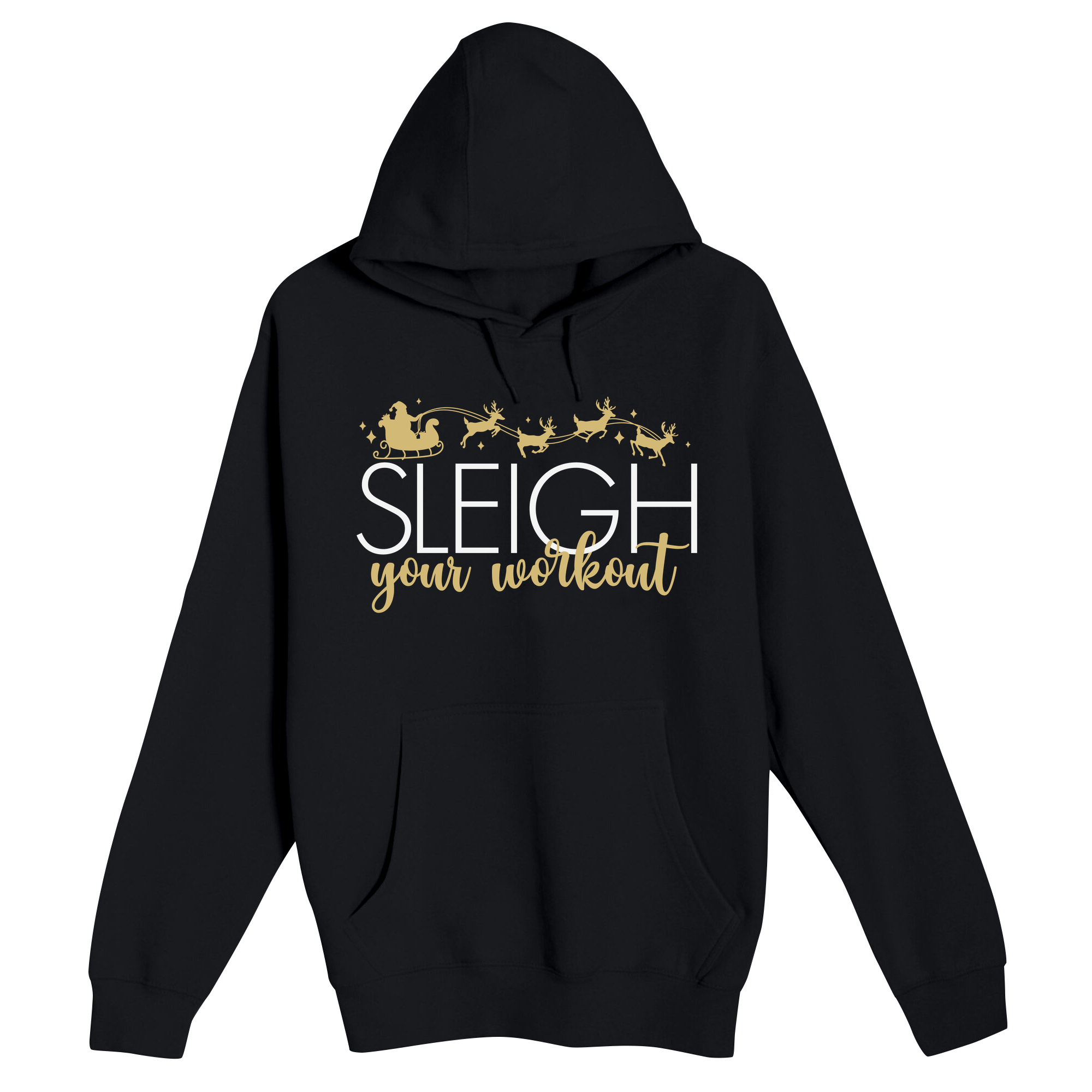 Unisex Small Black Pullover Hooded Sweatshirt