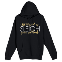 Unisex Small Black Pullover Hooded Sweatshirt