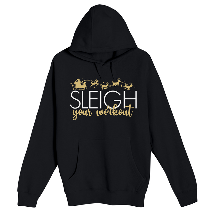 Unisex Small Black Pullover Hooded Sweatshirt