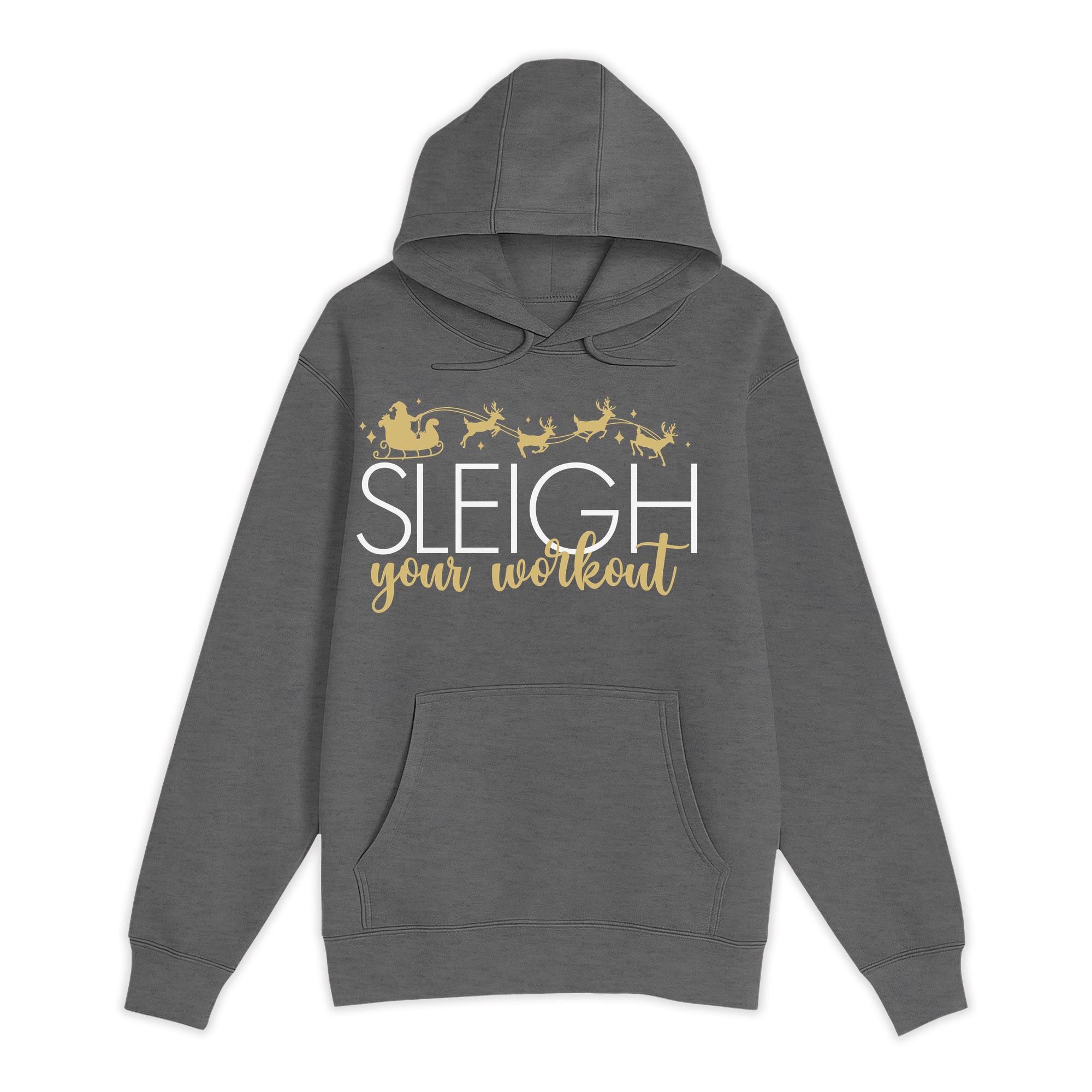 Unisex Small Charcoal Heather Pullover Hooded Sweatshirt