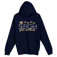 Unisex Small Navy Pullover Hooded Sweatshirt