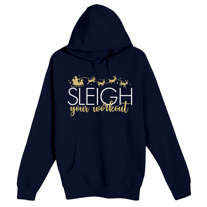 Unisex Small Navy Pullover Hooded Sweatshirt