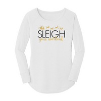 Womens X-Small White Long Sleeve Tunic Tee