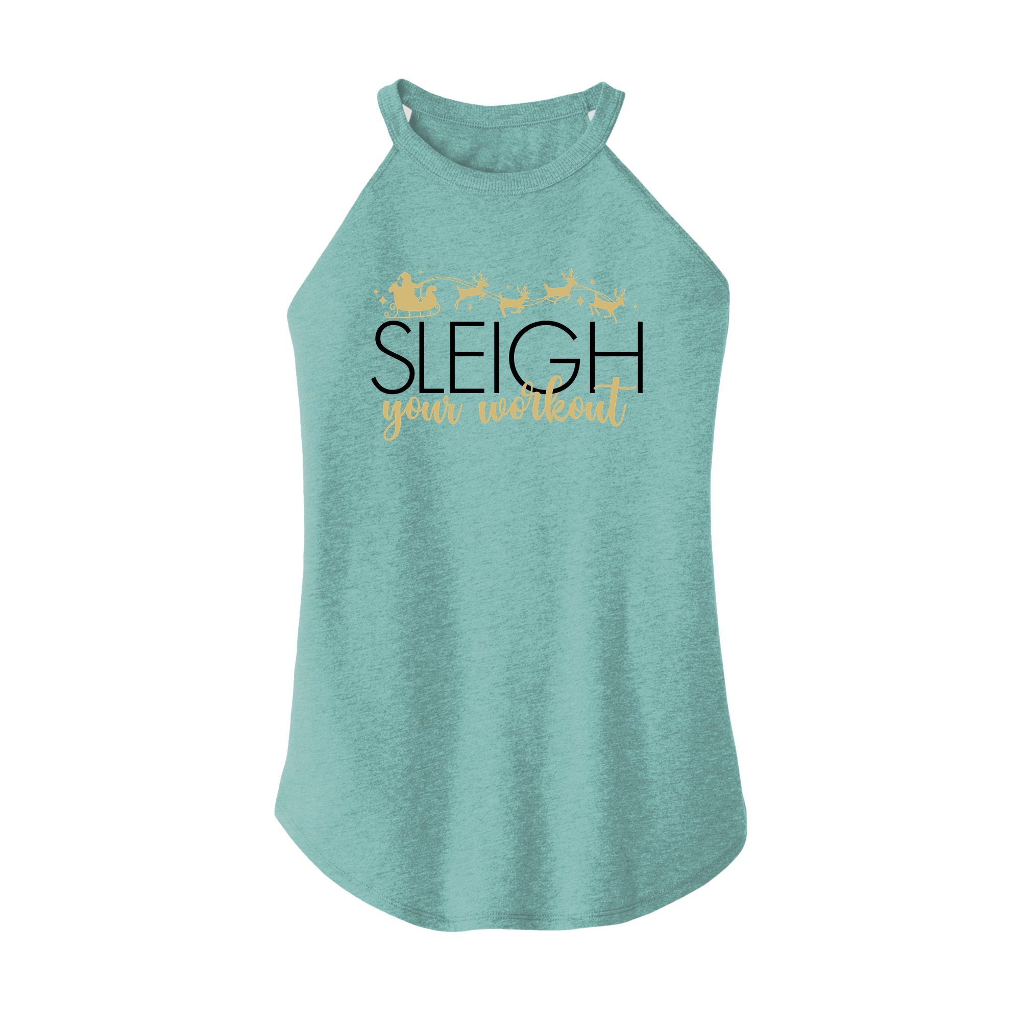 Womens X-Small Teal Rocker Tank Top