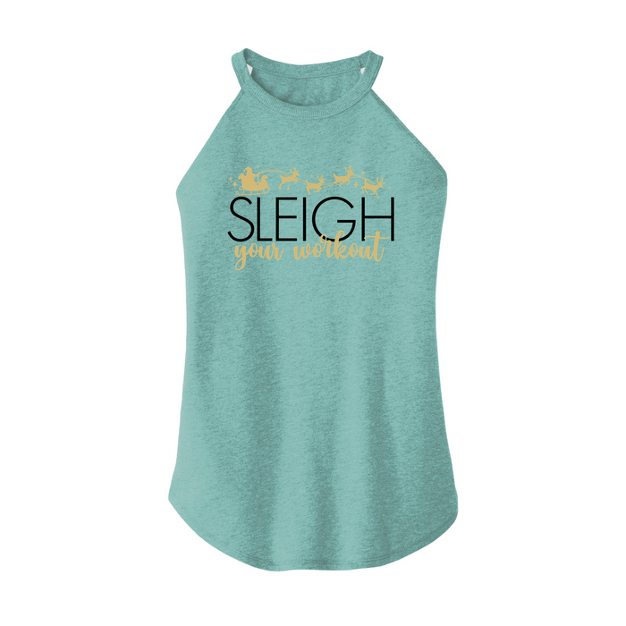Womens X-Small Teal Rocker Tank Top