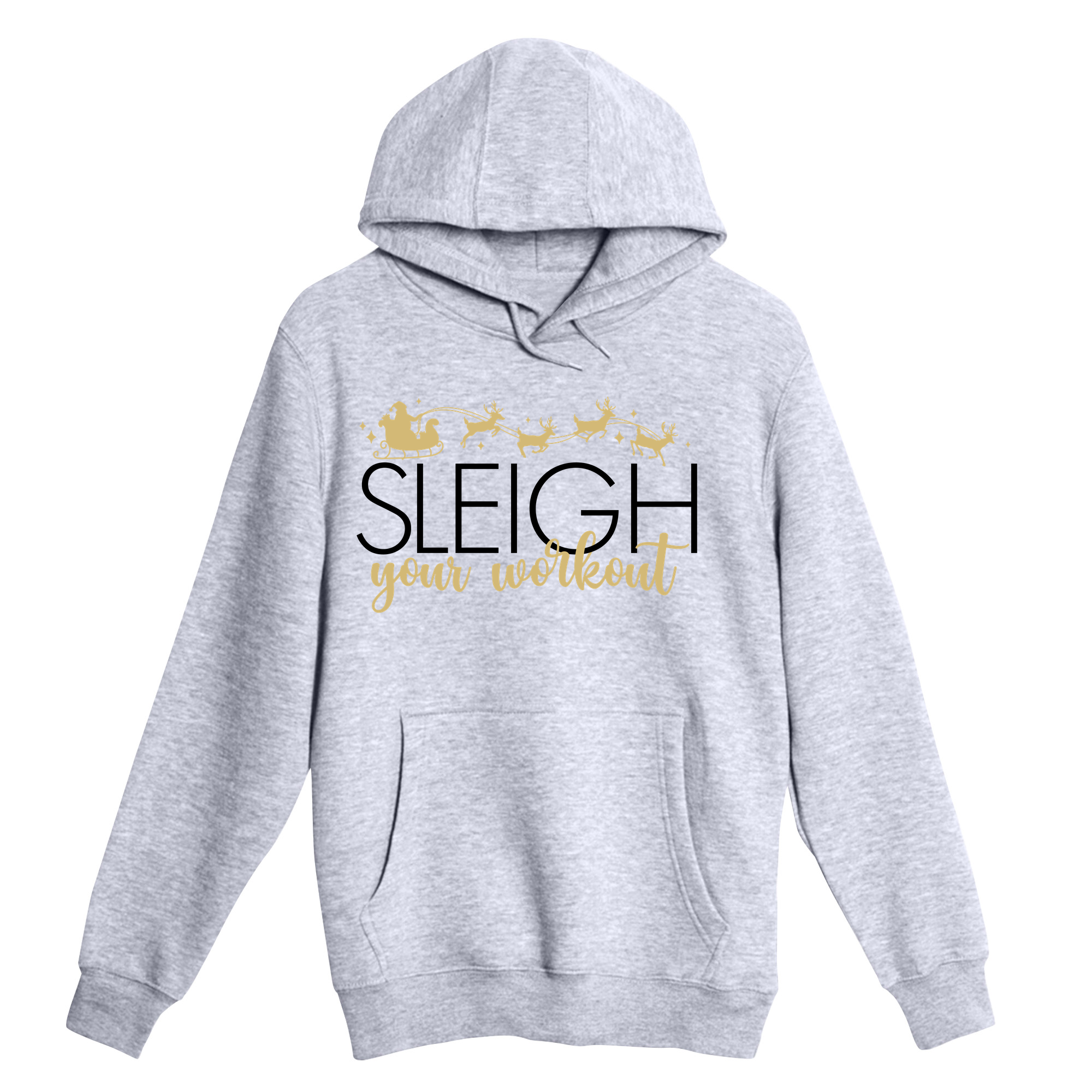 Unisex Small Heather Gray Pullover Hooded Sweatshirt