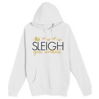 Unisex Small White Pullover Hooded Sweatshirt