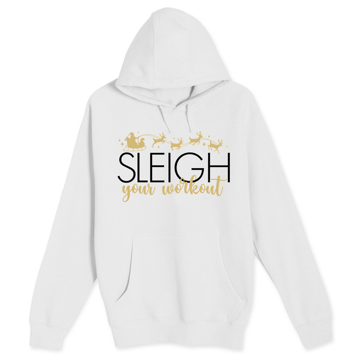Unisex Small White Pullover Hooded Sweatshirt