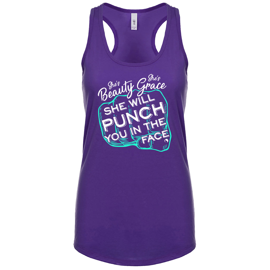 She's Beauty She's Grace (Fitted - Size Up 1 Size) - FitnessTeeCo
