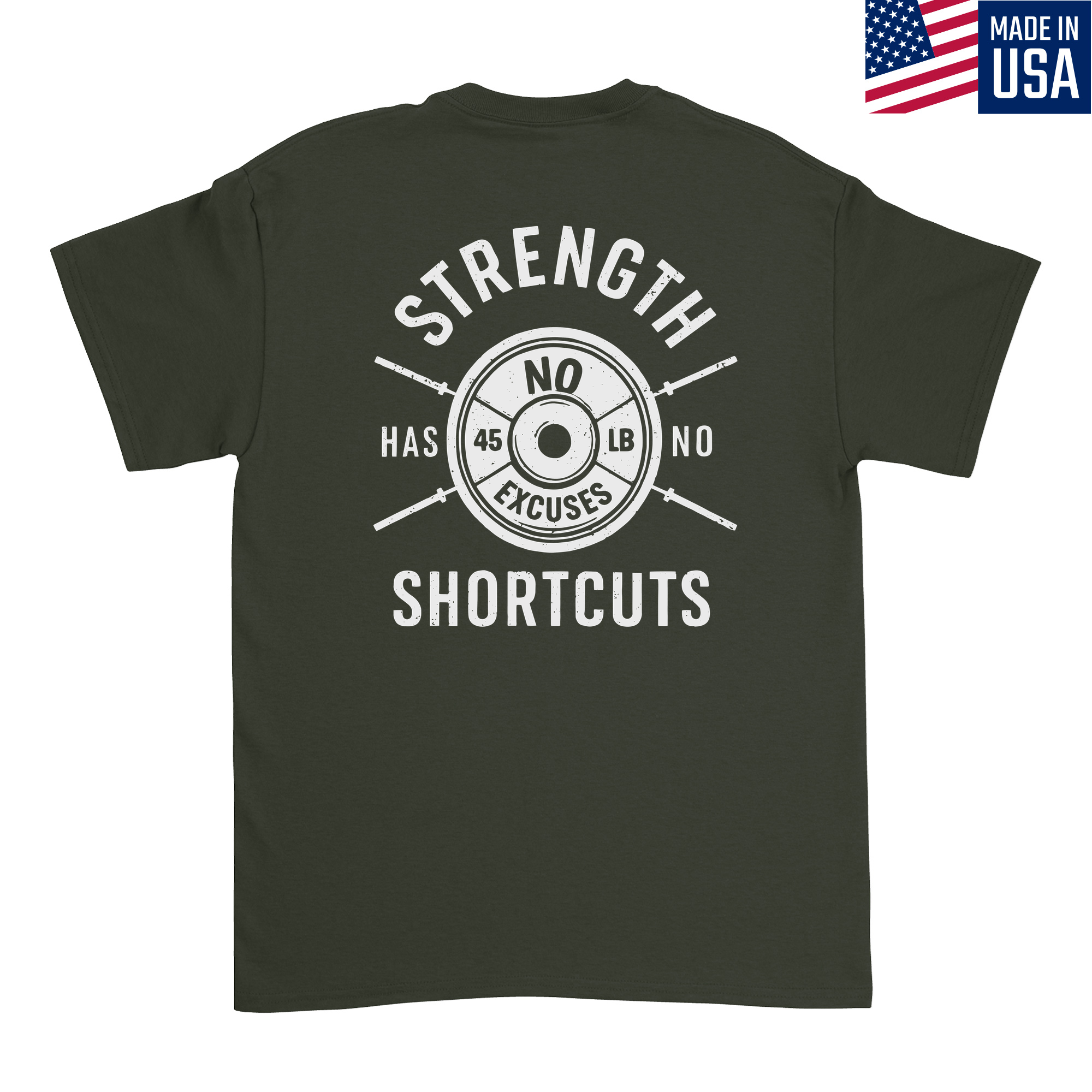 Mens Medium Military Green Style_T-Shirt