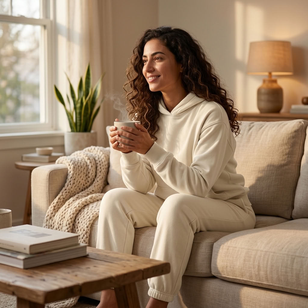 Elevate Lounge Heavy Weight Fleece Set - Greige