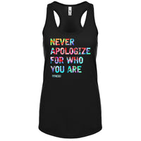Never Apologize for who you are (Fitted) - FitnessTeeCo