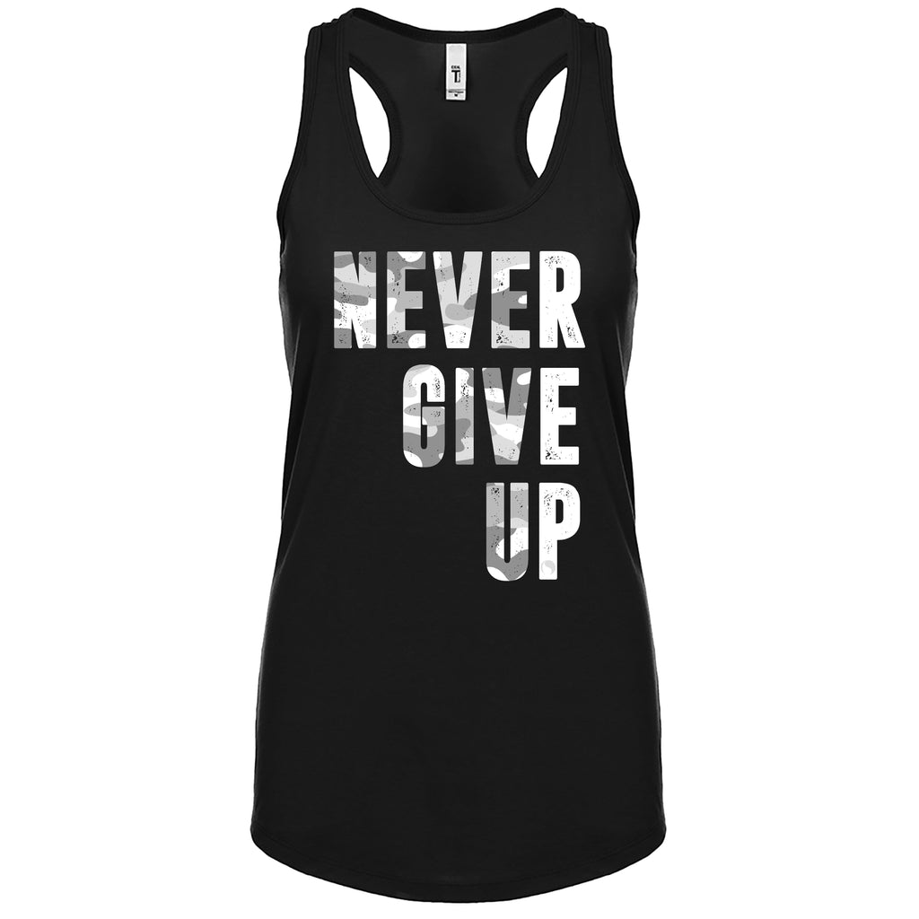 Never Give UP (Fitted - Size Up 1 Size) - FitnessTeeCo