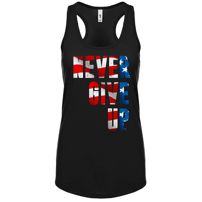 Never Give UP Repeat (Patriot) (Fitted - Size Up 1 Size) - FitnessTeeCo