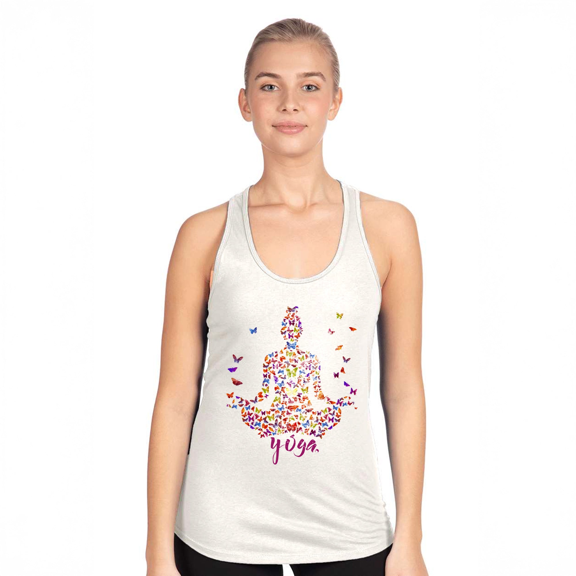 Yoga Butterfly Racerback Tank Top