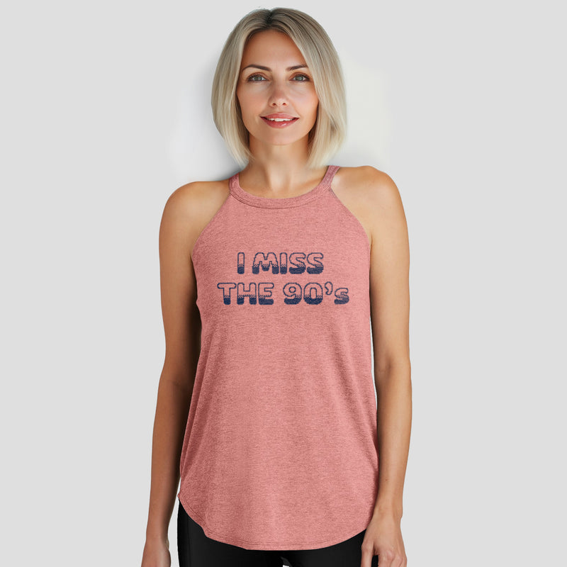 Pink Rocker Tank Fitness Tee Co. | I Miss the 90s Women's District Rocker Tank | Women's ...