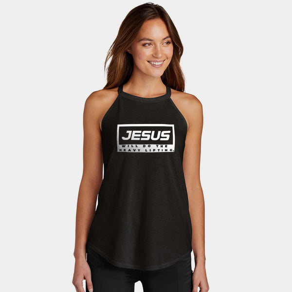 Fitness Tee Co. | Jesus will do the heavy lifting Women's District ...