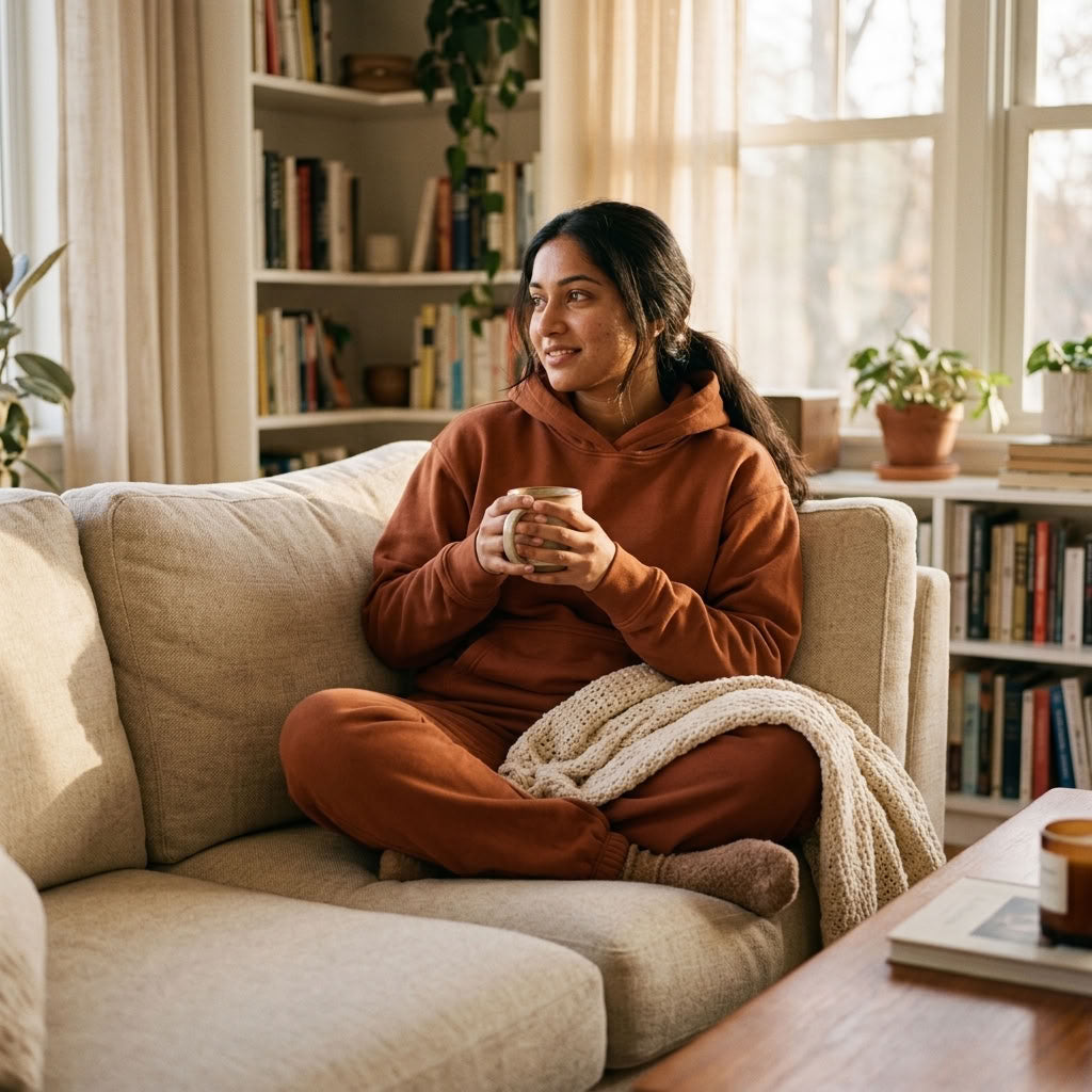 Elevate Lounge Heavy Weight Fleece Set - Baked Clay