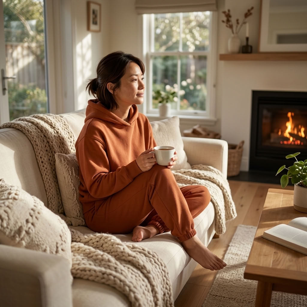 Elevate Lounge Heavy Weight Fleece Set - Baked Clay