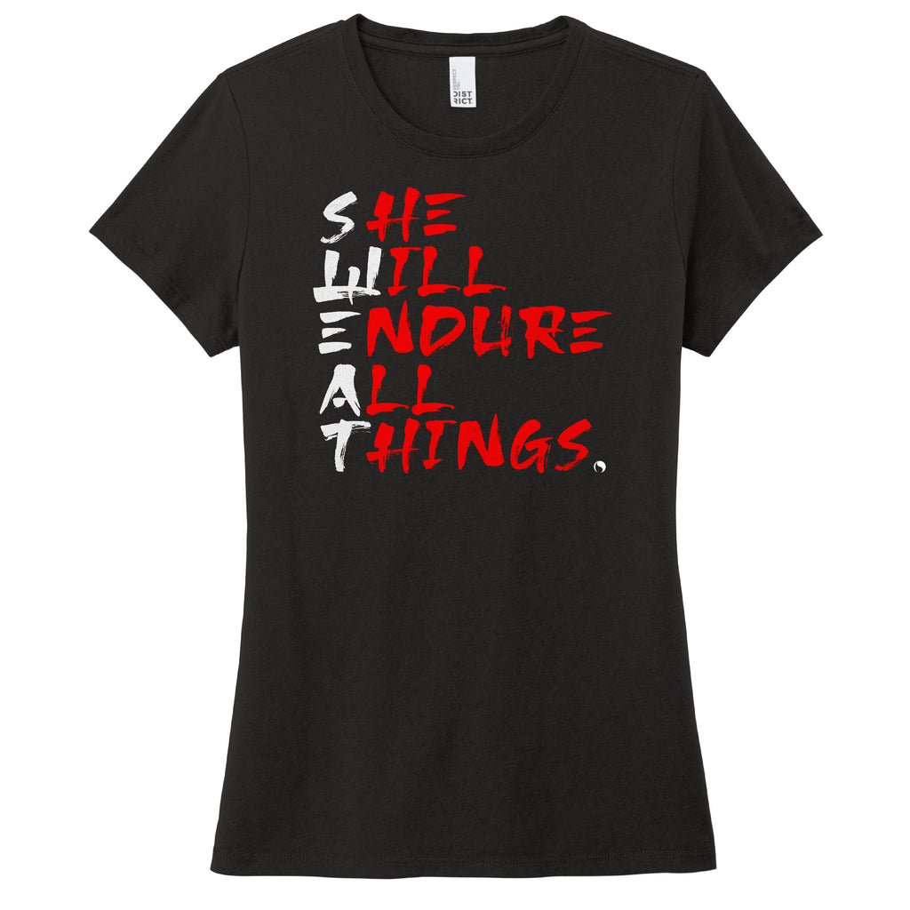 SWEAT She will endure all things - FitnessTeeCo