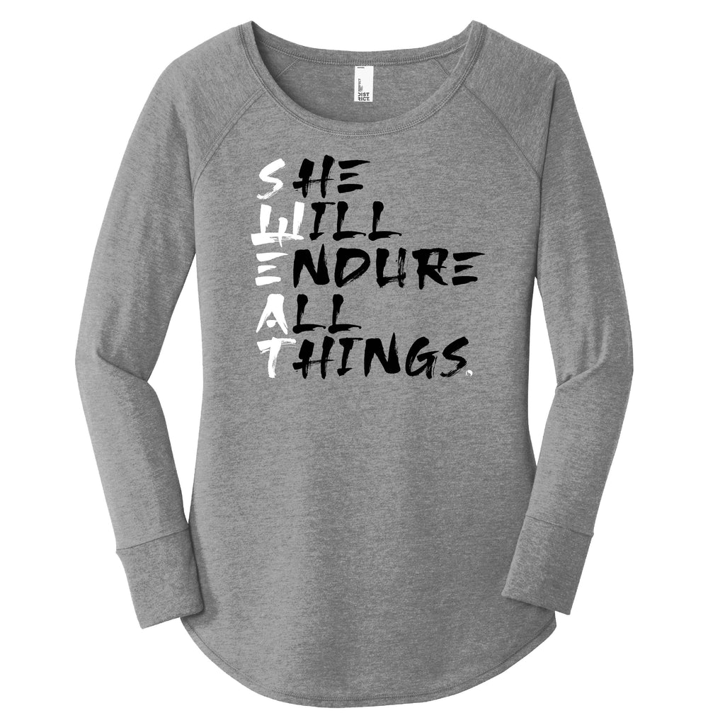 SWEAT She will endure all things - FitnessTeeCo