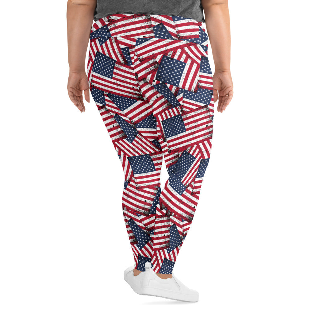 American Flag Curvy Performance Leggings