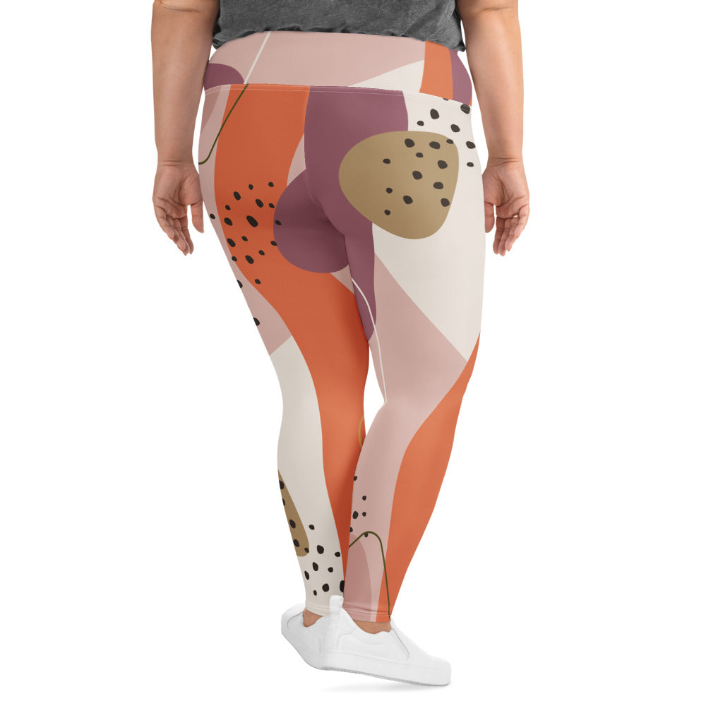 Dots and Waves Curvy Performance Leggings