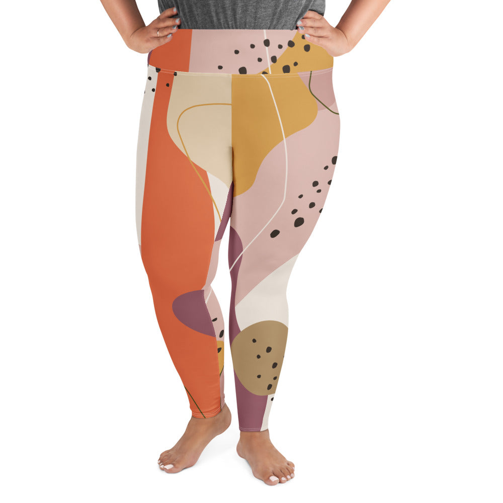 Dots and Waves Curvy Performance Leggings
