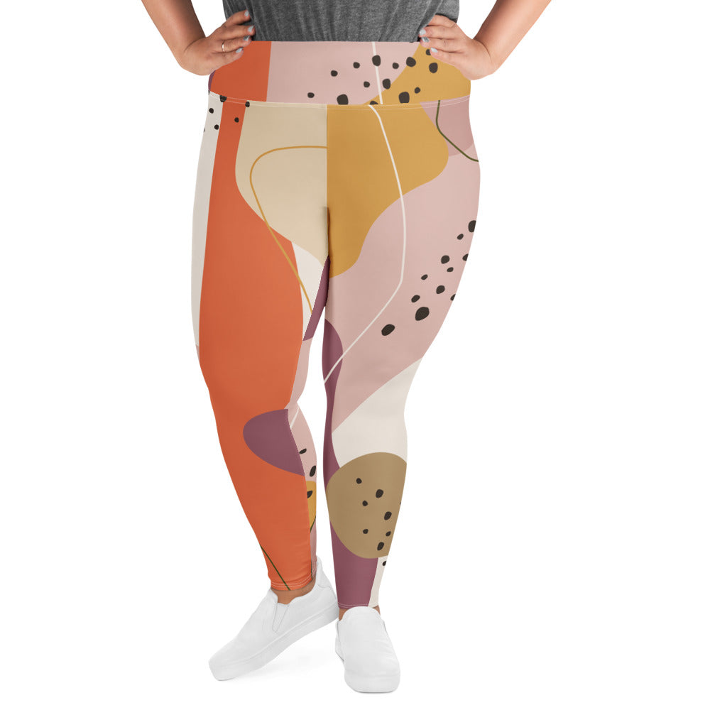 Dots and Waves Curvy Performance Leggings