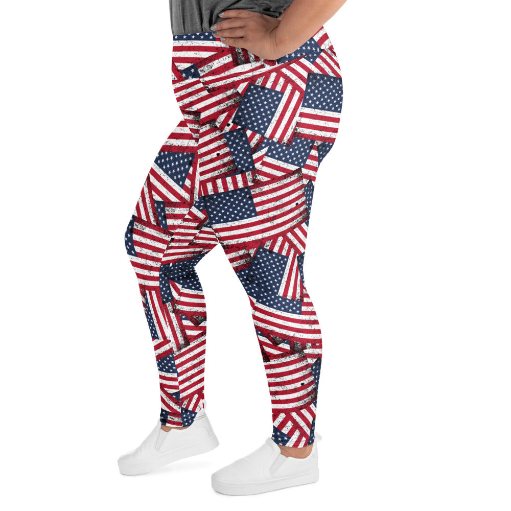 American Flag Curvy Performance Leggings