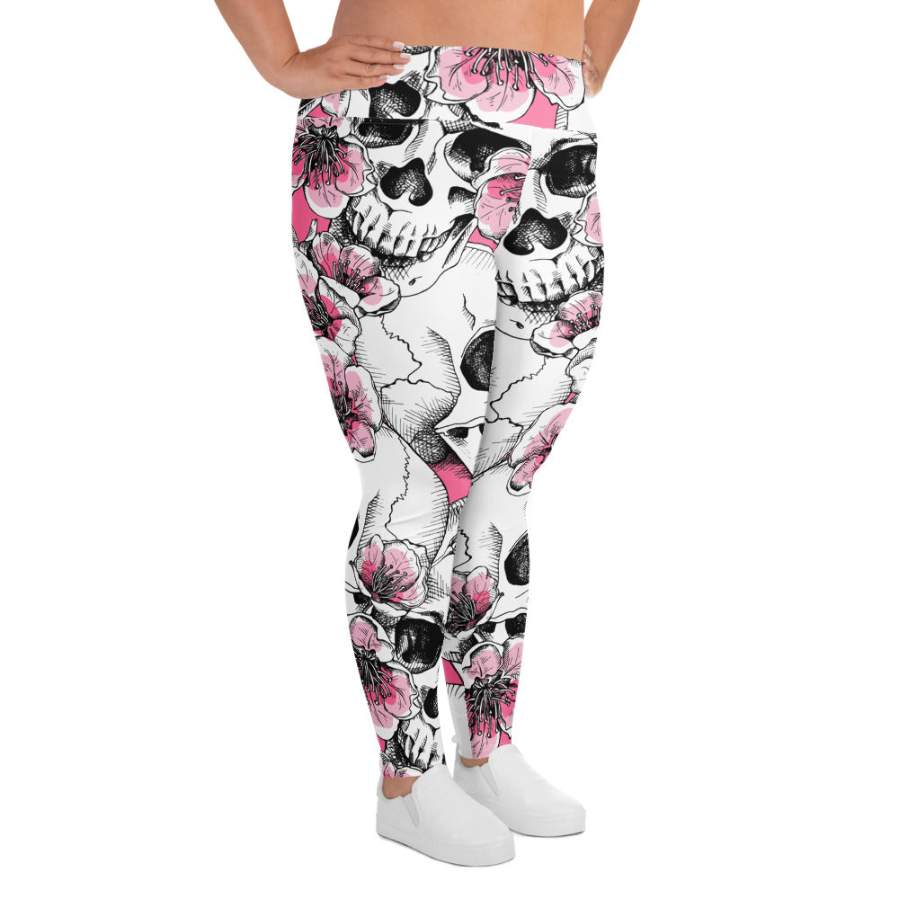 Skull Flower Curvy Performance Leggings