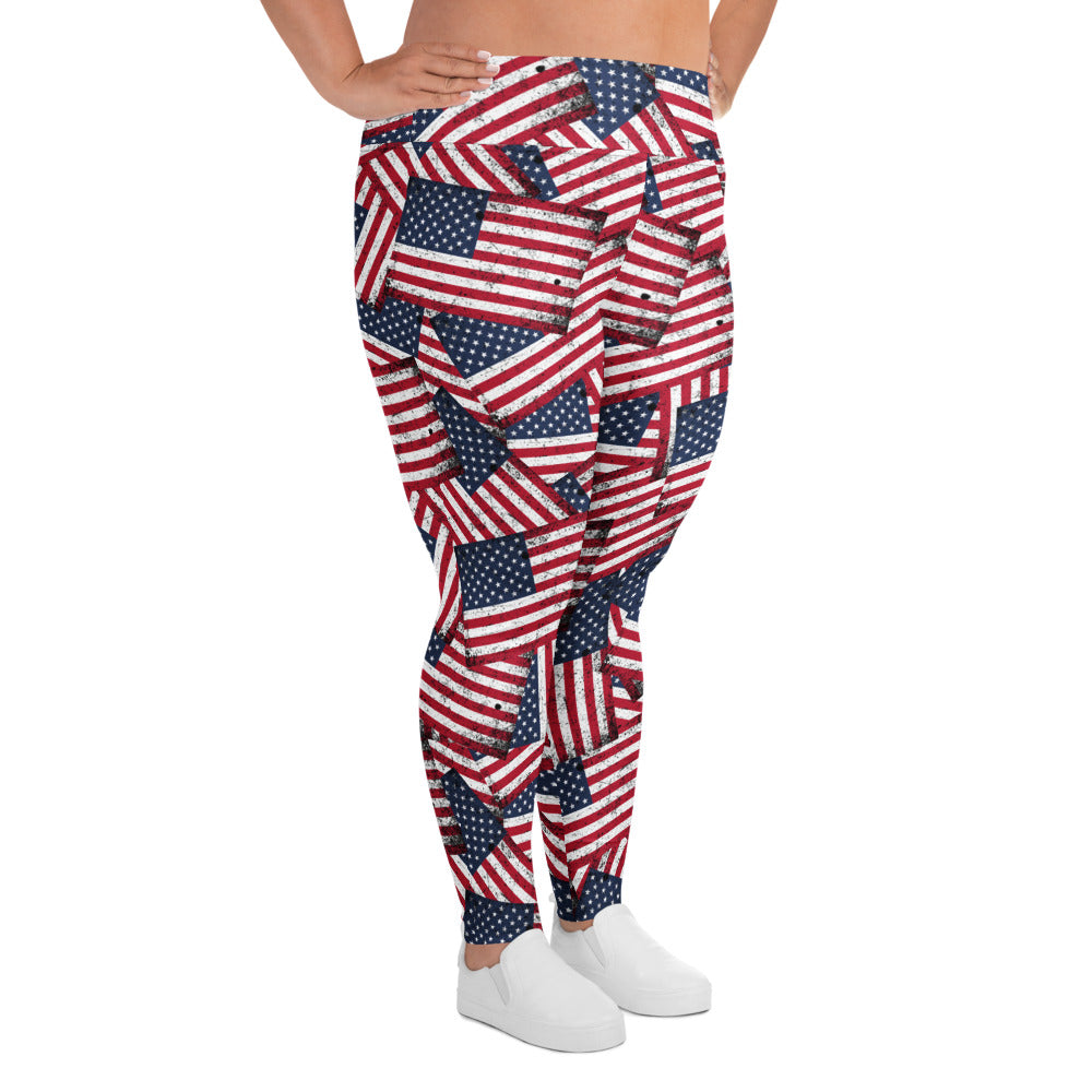 American Flag Curvy Performance Leggings