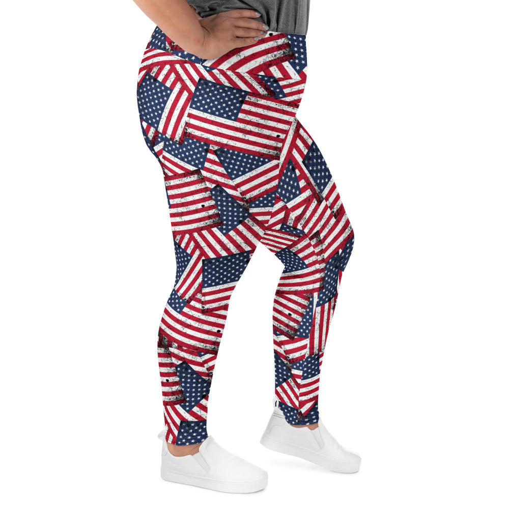 American Flag Curvy Performance Leggings