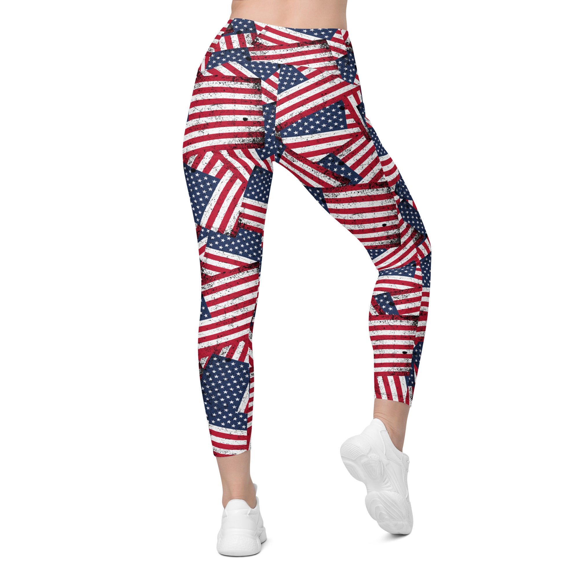 American Flag Performance Leggings W/ Pockets