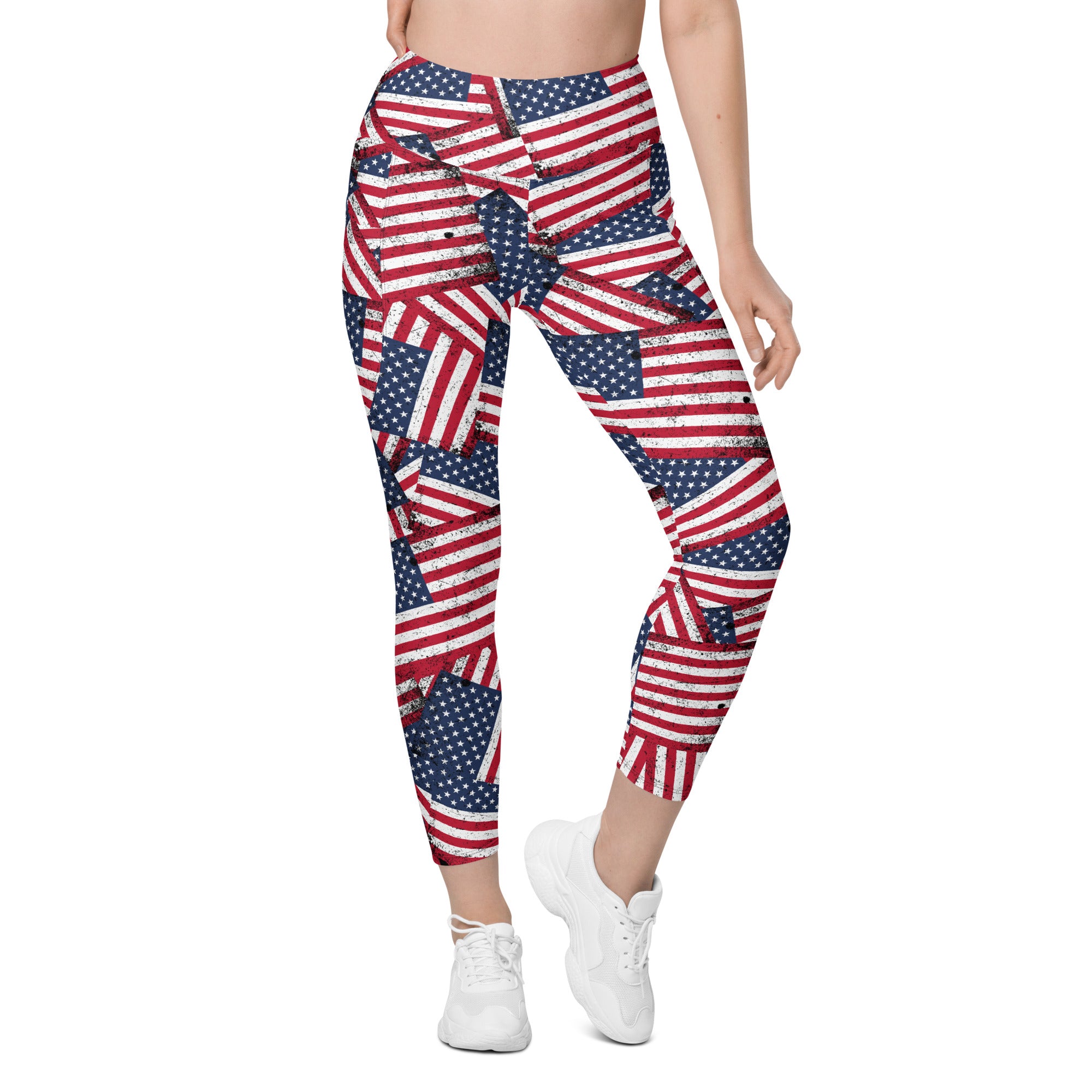 American Flag Performance Leggings W/ Pockets