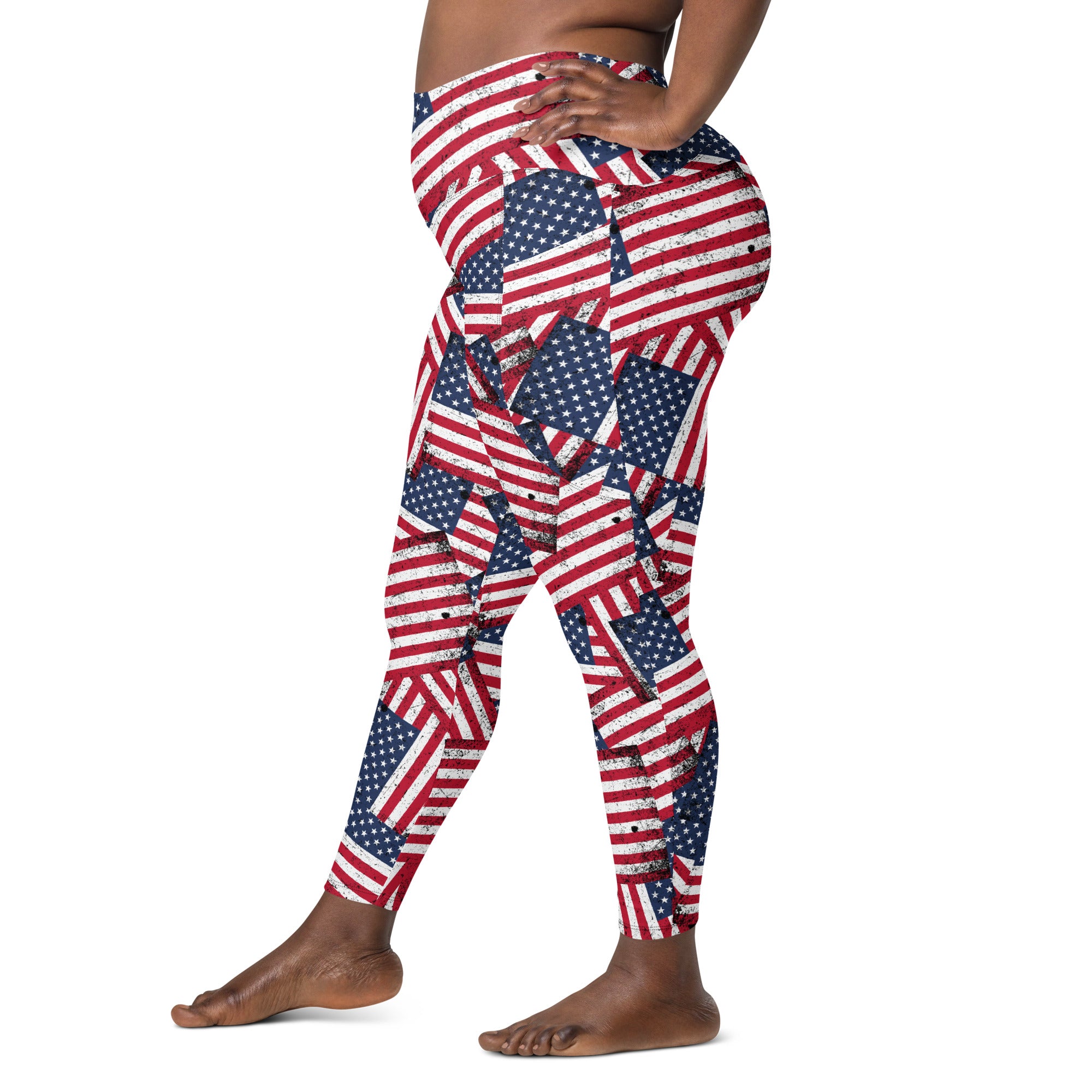 American Flag Performance Leggings W/ Pockets