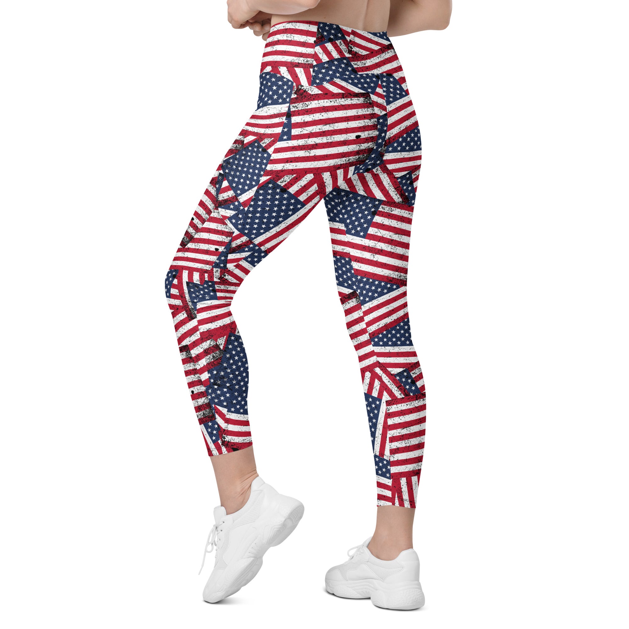 American Flag Performance Leggings W/ Pockets