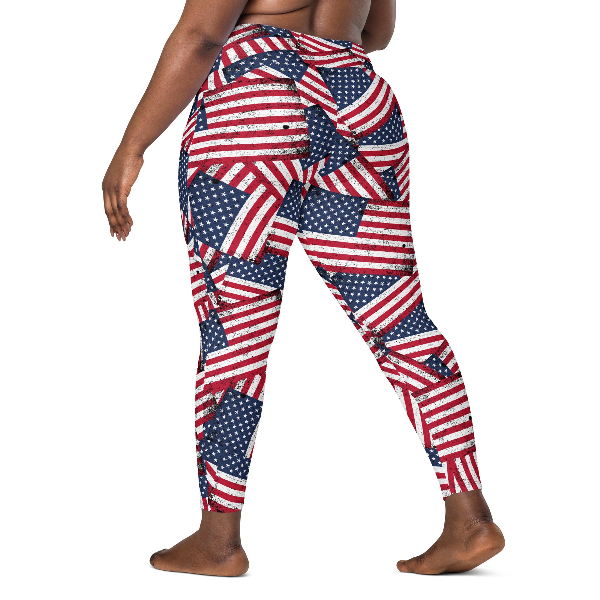 American Flag Performance Leggings W/ Pockets