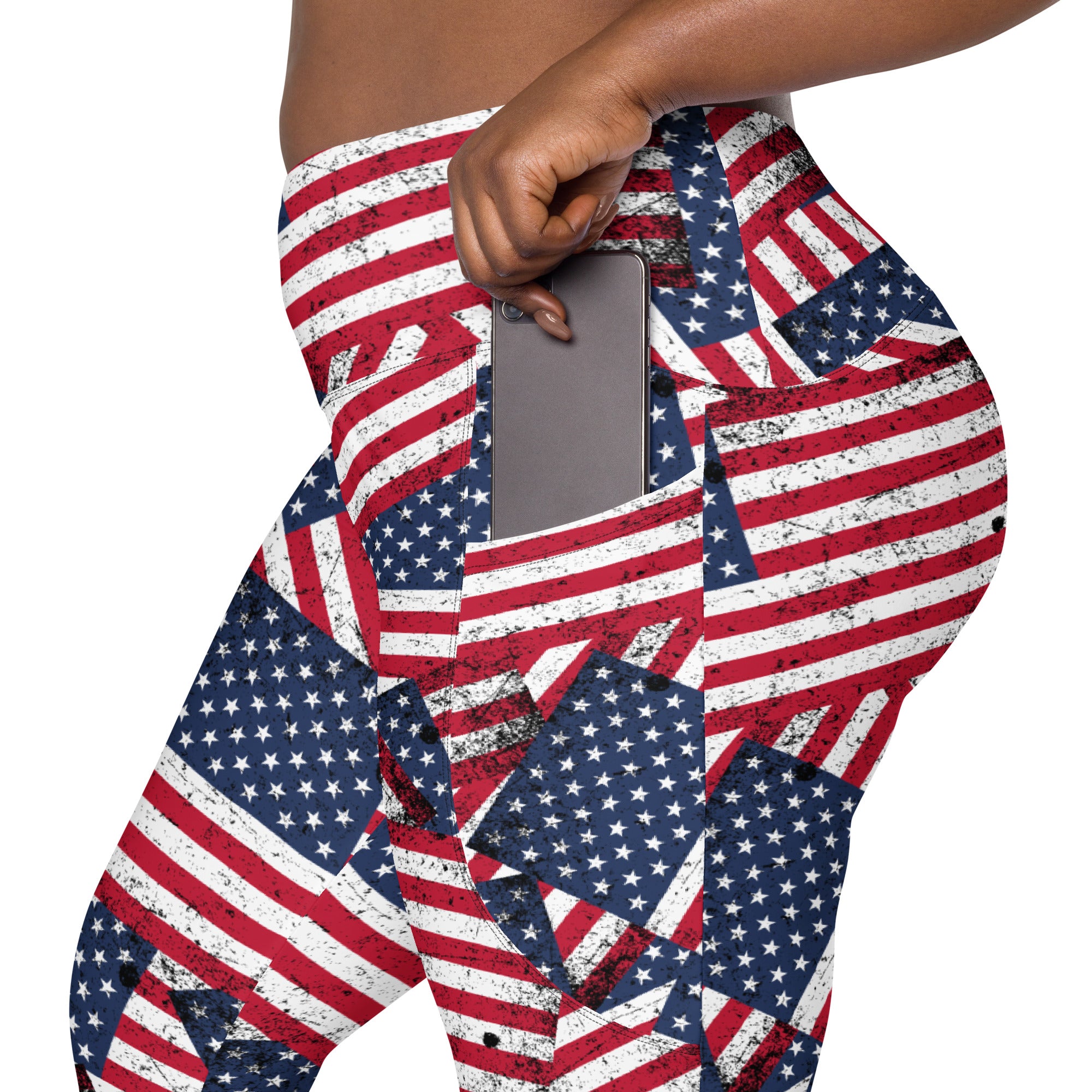 American Flag Performance Leggings W/ Pockets
