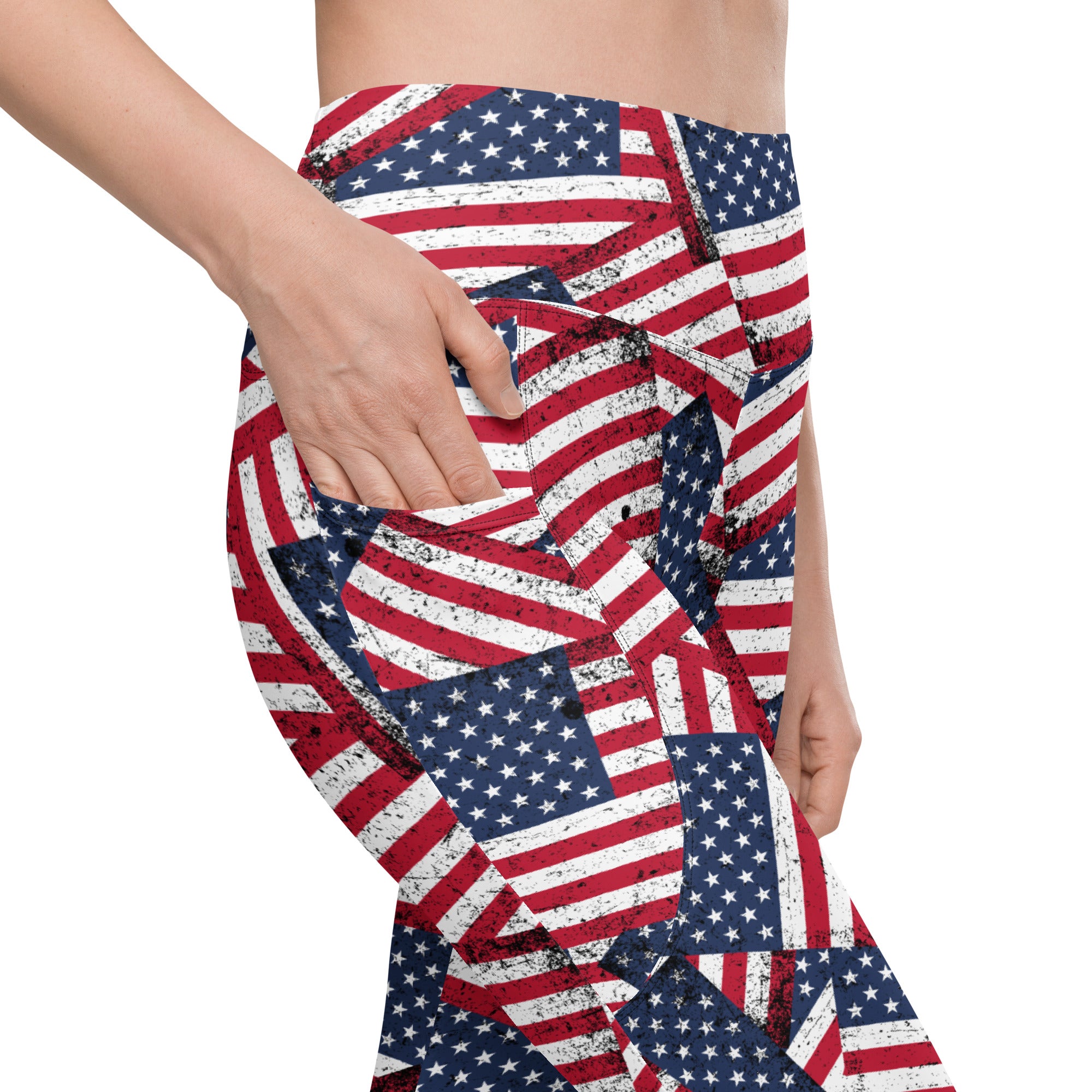 American Flag Performance Leggings W/ Pockets