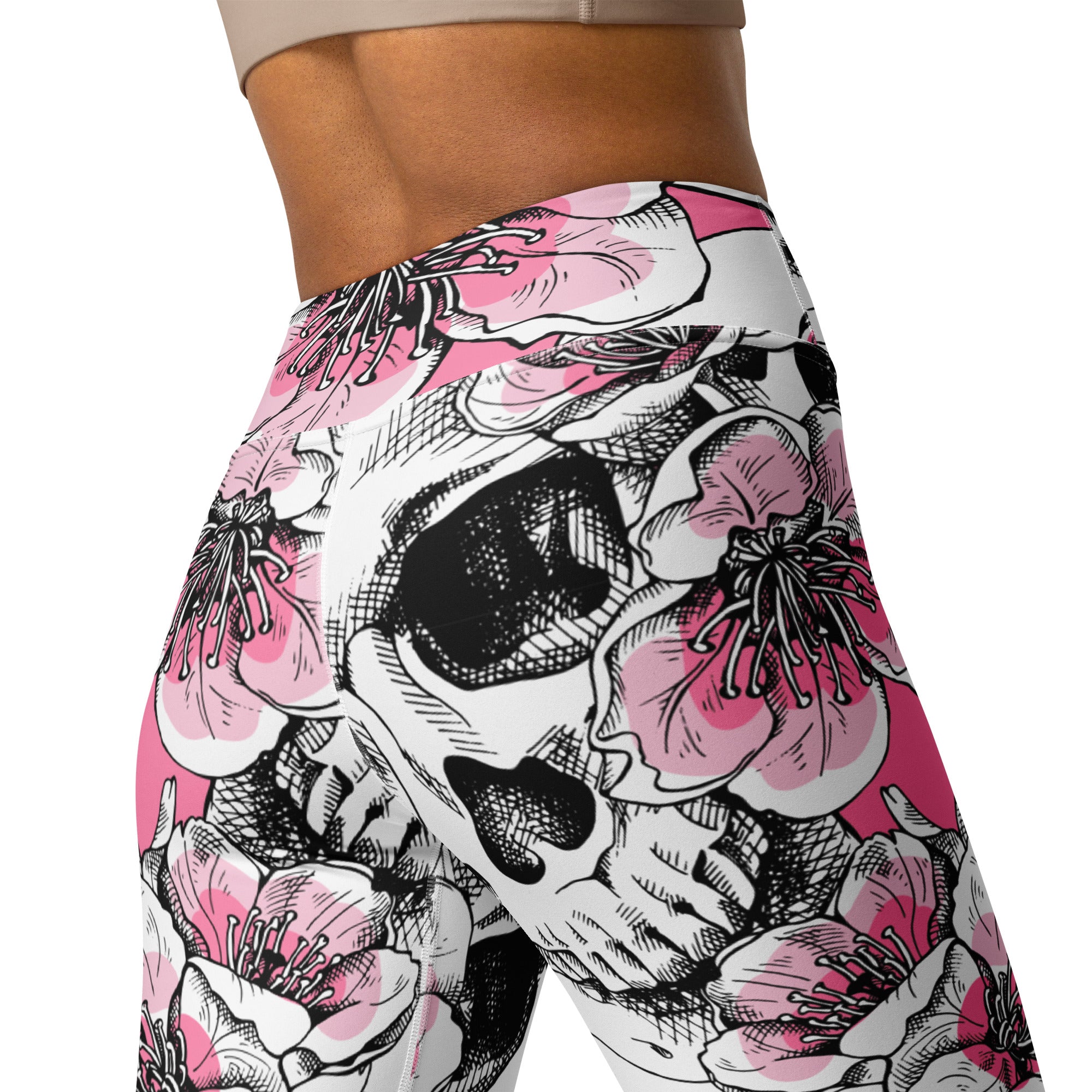 Skull Flower Performance Leggings
