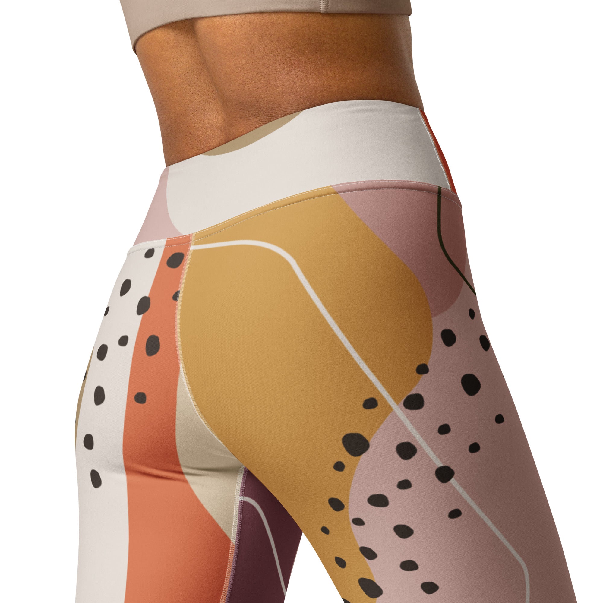 Dots and Waves Fitness Tee Co Performance Leggings