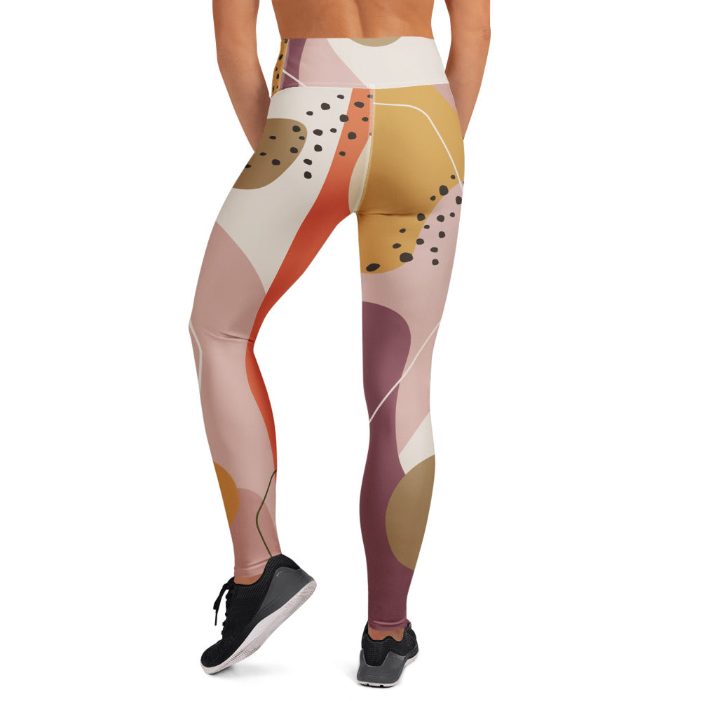 Dots and Waves Fitness Tee Co Performance Leggings