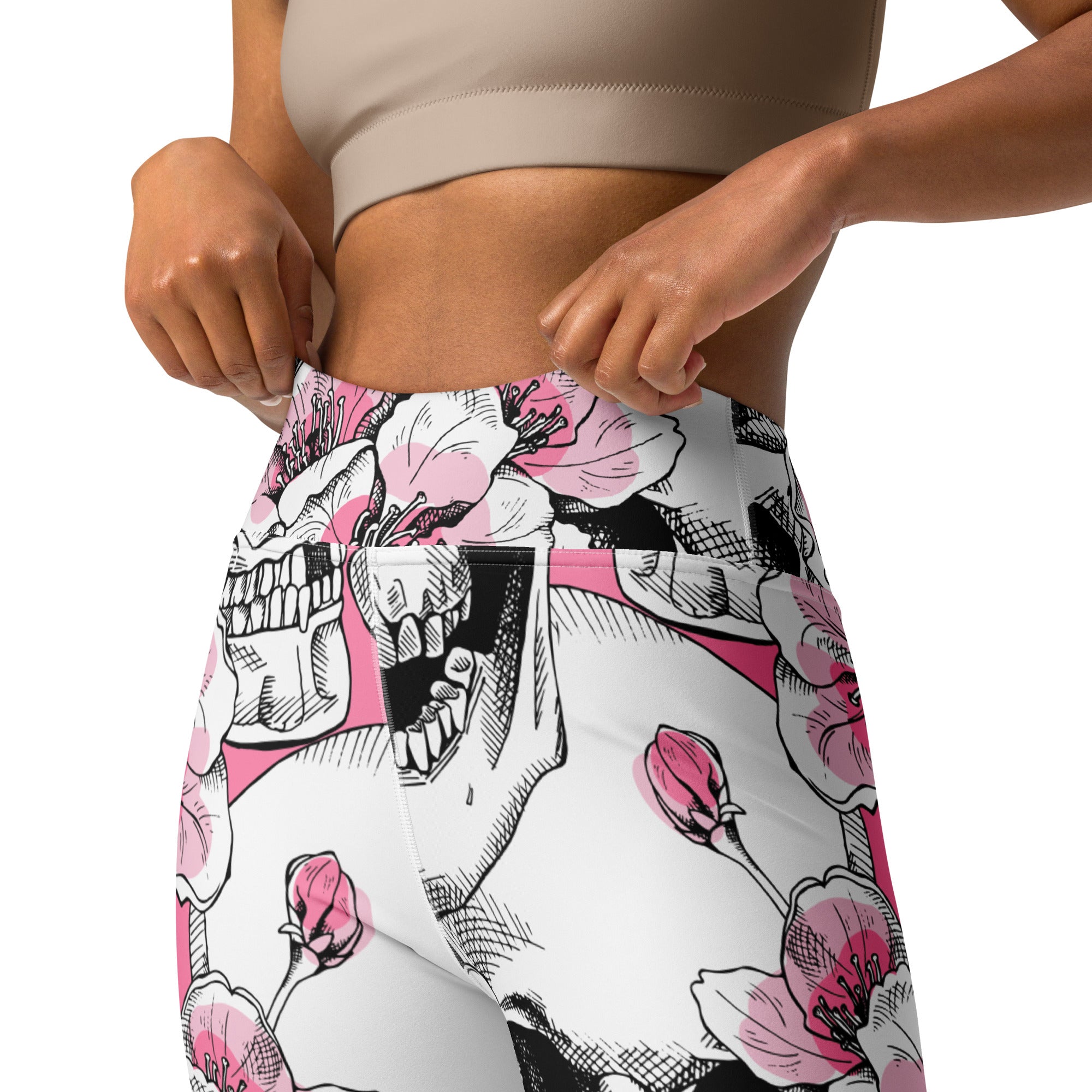 Skull Flower Performance Leggings